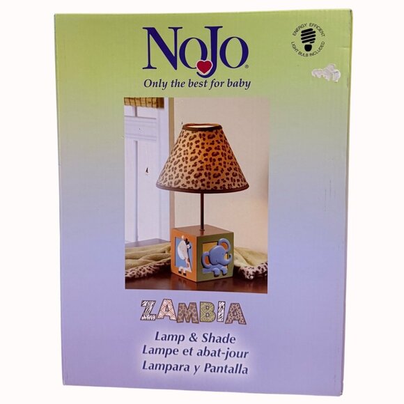 NoJo Zambia Safari Nursery Lamp Jungle Giraffe Elephant Design Baby Decor Gift - Picture 3 of 12